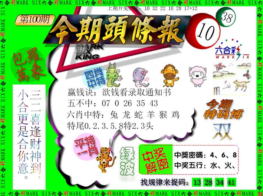 100期今期头条报[图]